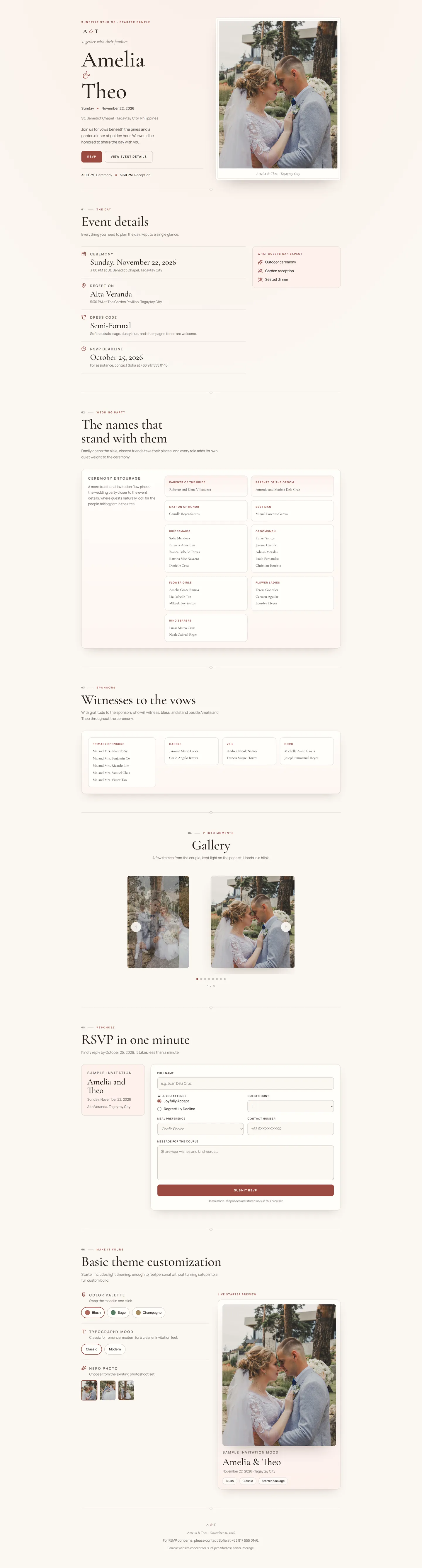 Starter Package Sample — desktop preview